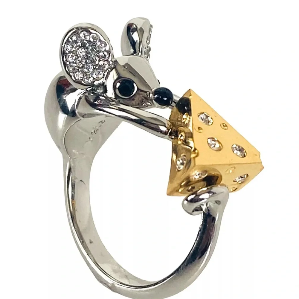 KATE SPADE Authentic Year Of The Rat Mouse And Cheese Ring Size 7